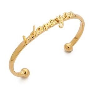 Kate Spade “I dare you” Gold Script Bracelet